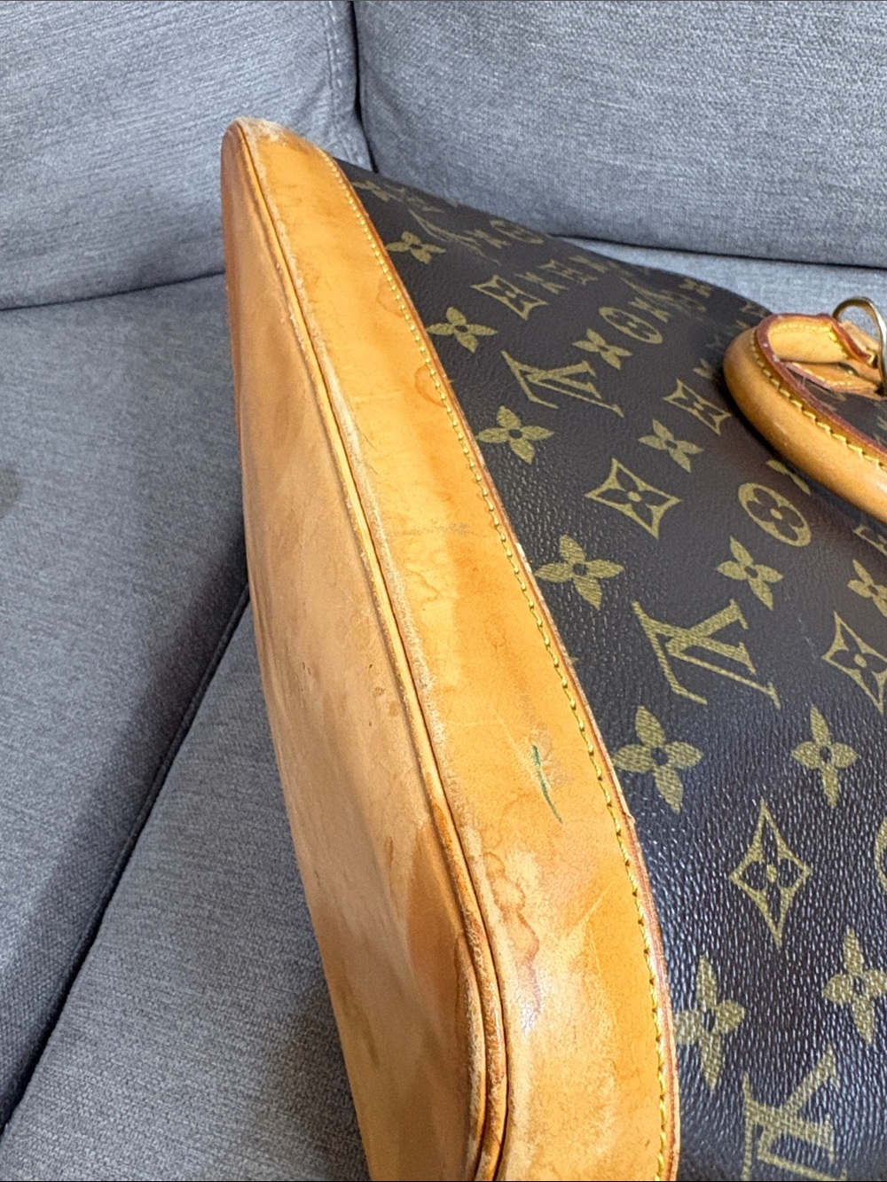Louis Vuitton Alma Monogram Canvas Satchel Bag with COA - Picture 11 of 16